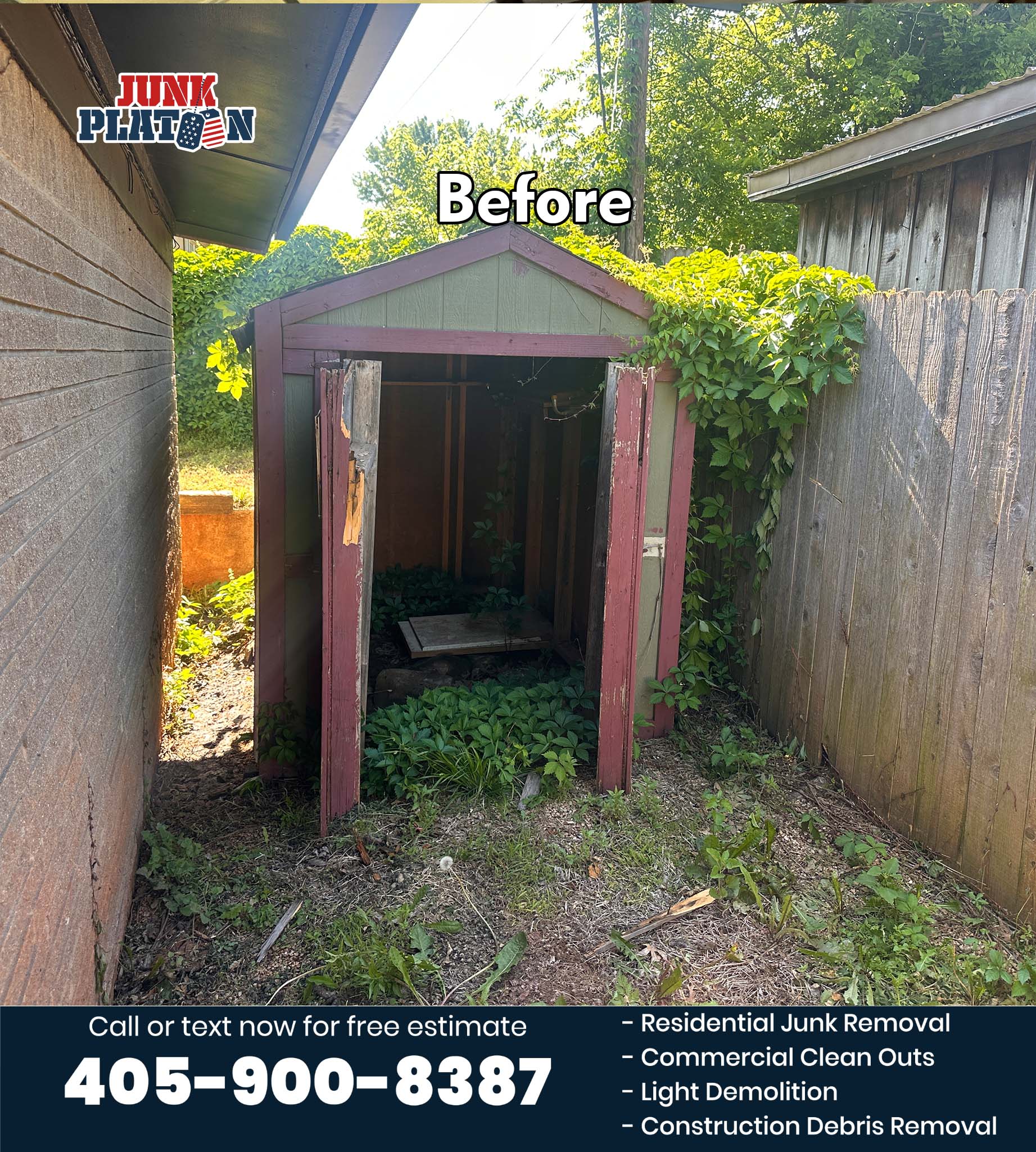 Home Shed removal in Oklahoma city